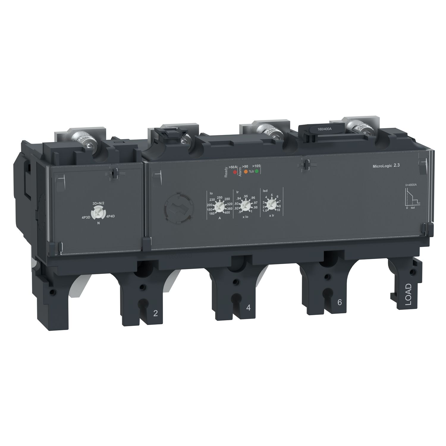 Picture of Trip unit MicroLogic 2.3, ComPacT NSX400/630, 4 poles, electronic basic protections, 400A rating