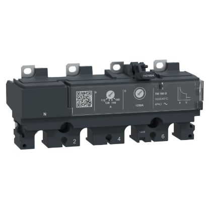 Picture of Trip unit TM160DC, ComPacT NSX160 DC, 4 poles, thermal magnetic protections, 160A rating