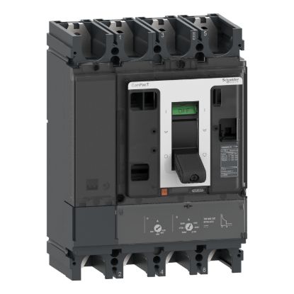 Picture of Circuit breaker, ComPacT NSX400F DC, 36kA/750VDC, 4 poles, TM-DC trip unit 320A