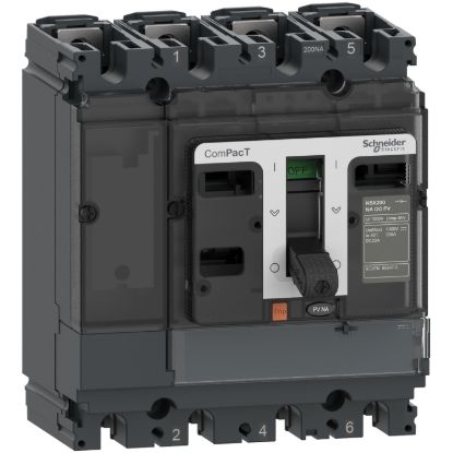 Picture of Switch disconnector, ComPacT NSX200NA DC PV, 4 poles, fixed, 200A rating, 1000V