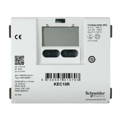 Picture of KE Series Cooling Meter, R1 Threaded Brass, 3.5 m³/h Nominal, Return