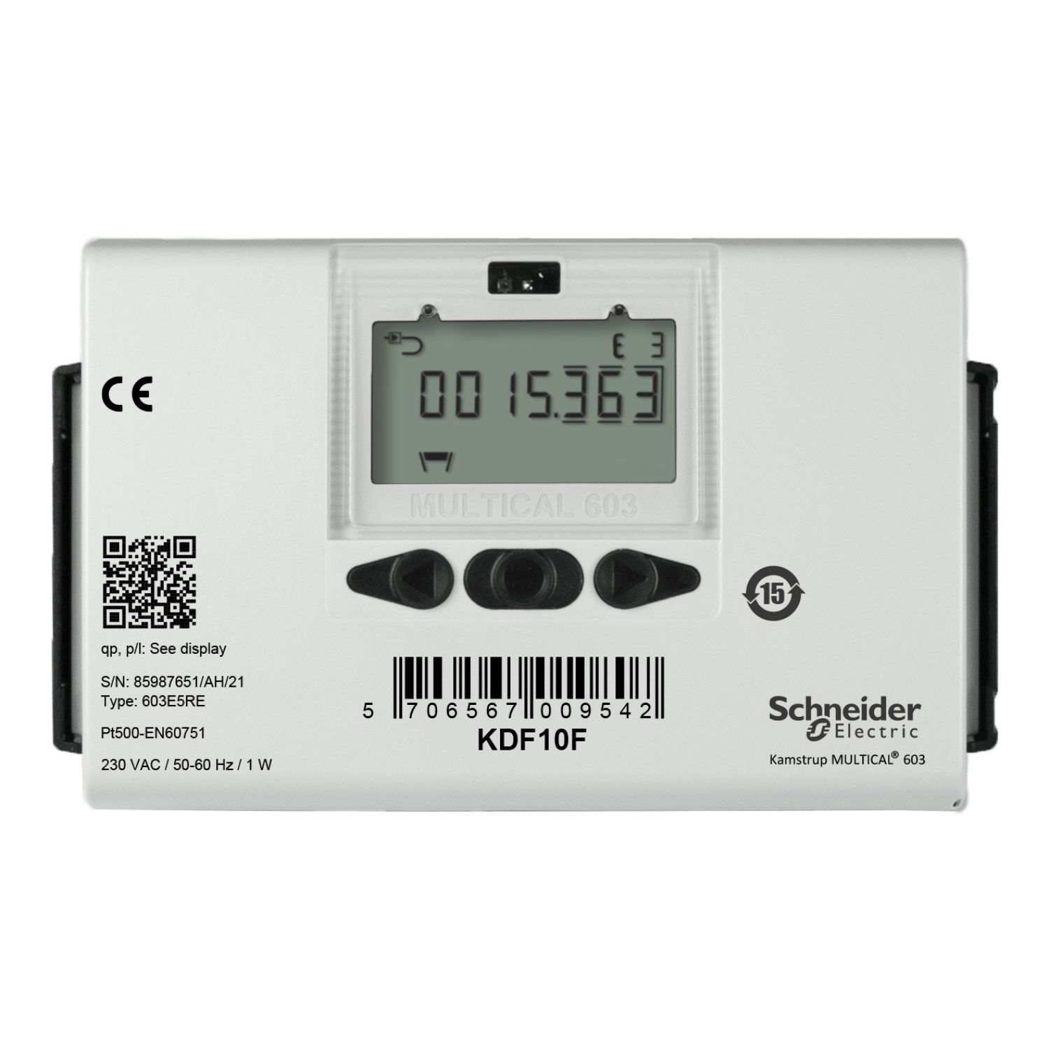 Picture of KD Series Flow Meter, R1 Threaded Brass, 3.5 m³/h Nominal, Flow Meter