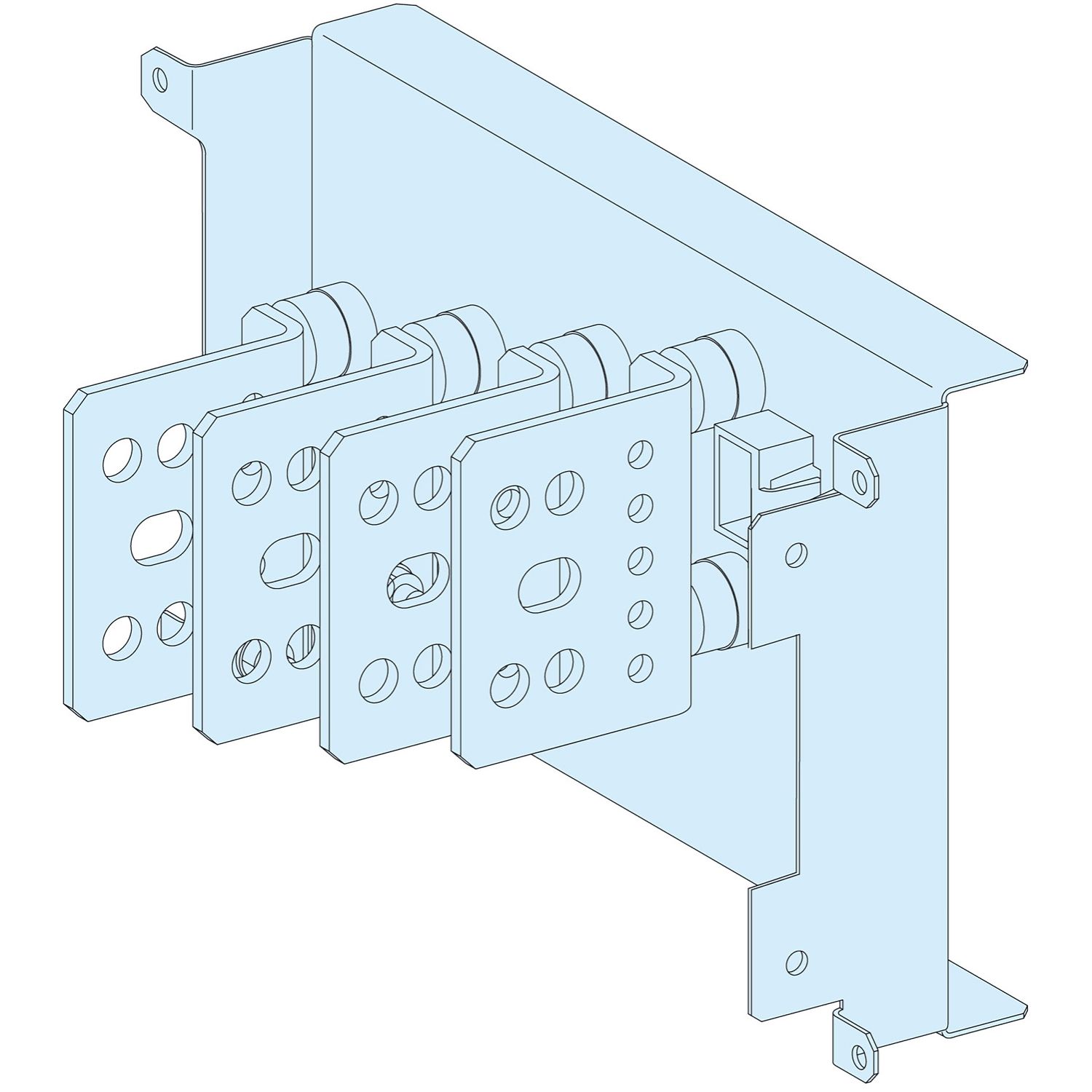 Picture of Connection transfer assembly, PrismaSeT P, universal in duct for 250A 4P, W650mm