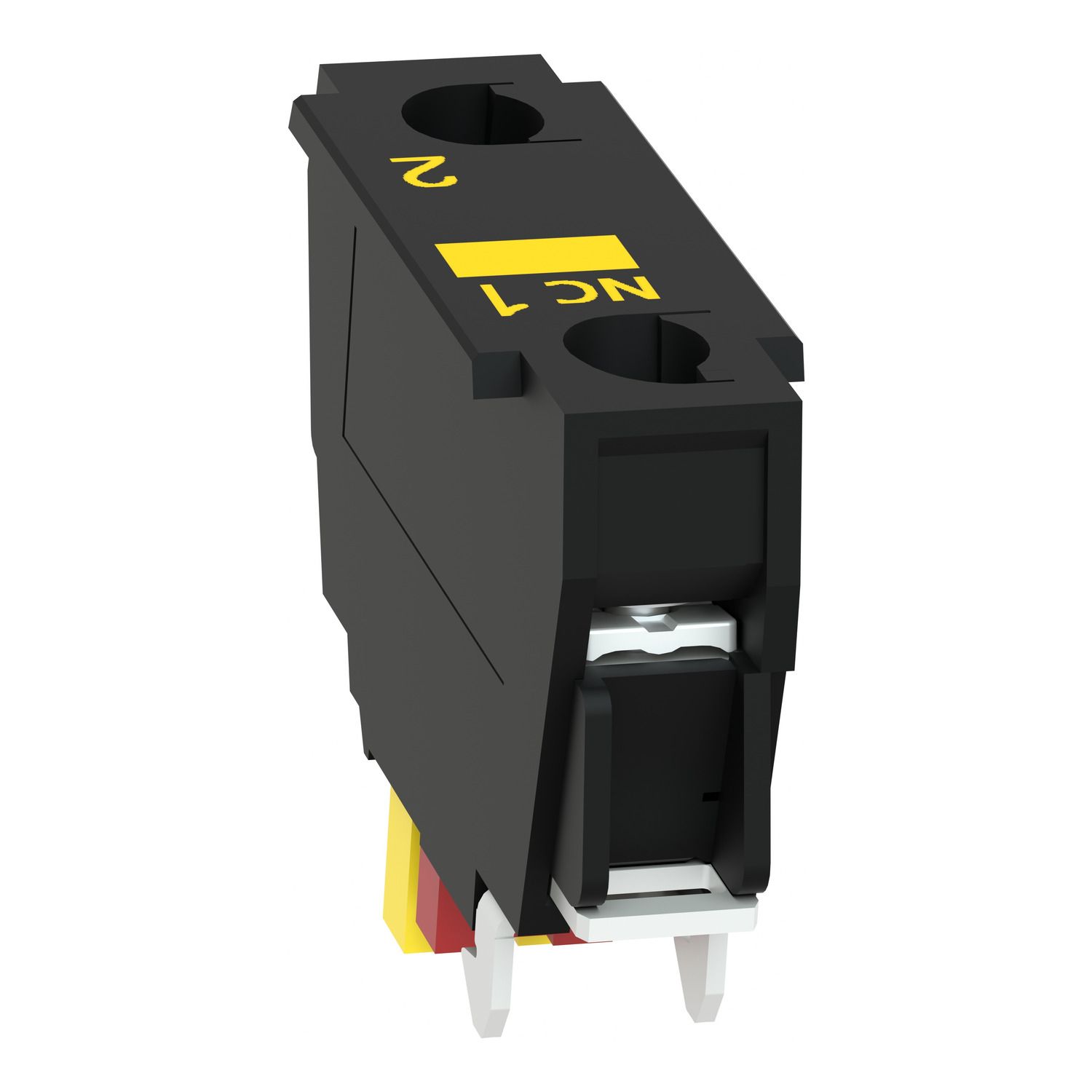 Picture of Contact block, Harmony XB4, Harmony XB5, single contact, silver alloy, screw clamp terminal, 1NC with monitoring