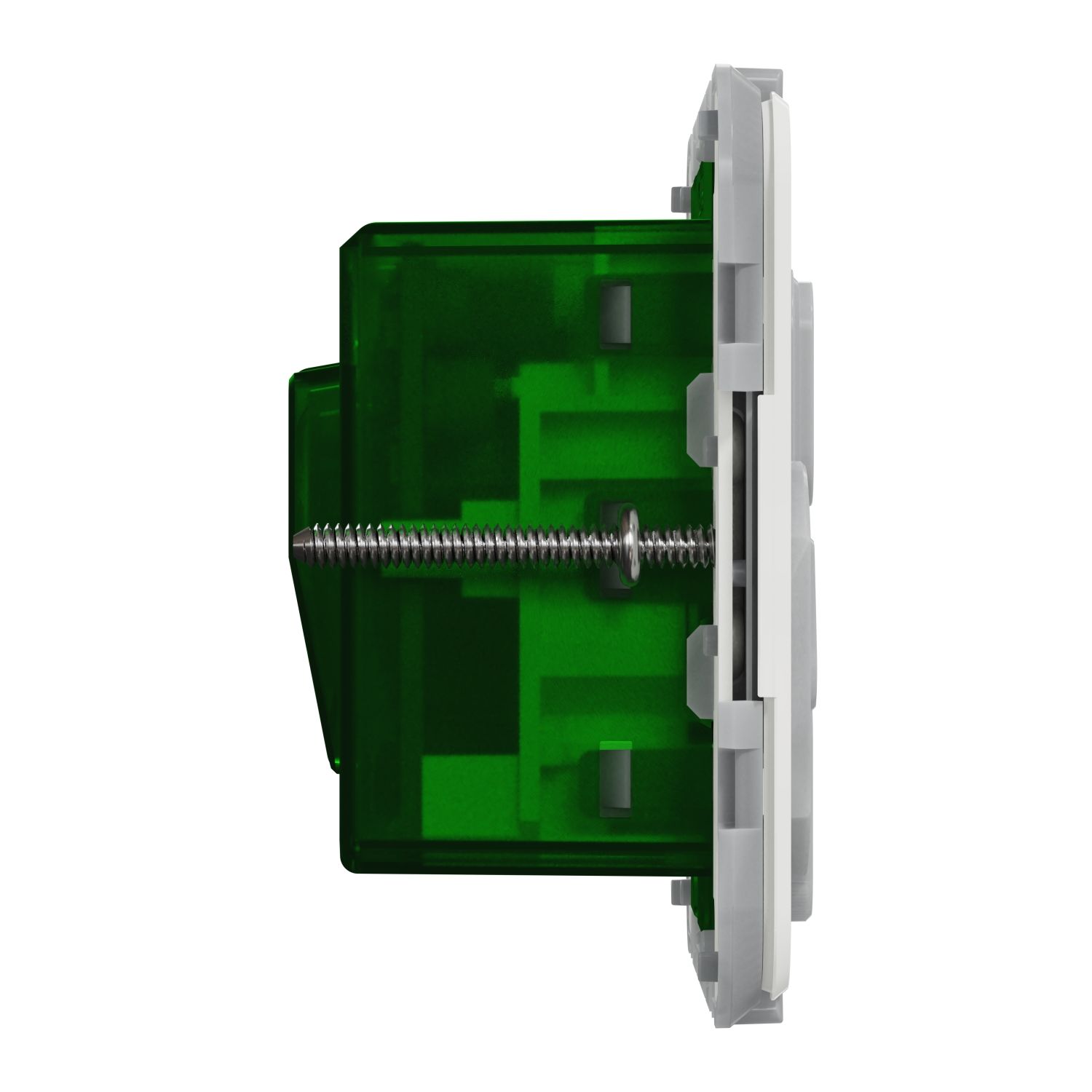 Picture of Connected Smart Socket, Clipsal Iconic, Zigbee Default Mode, Twin Horizontal, 10A, 240V, Grid