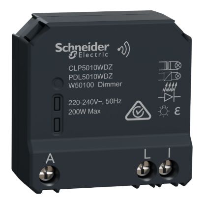 Picture of Connected dimmer, Wiser, 200 W Max, 240 V, Micro module Grey