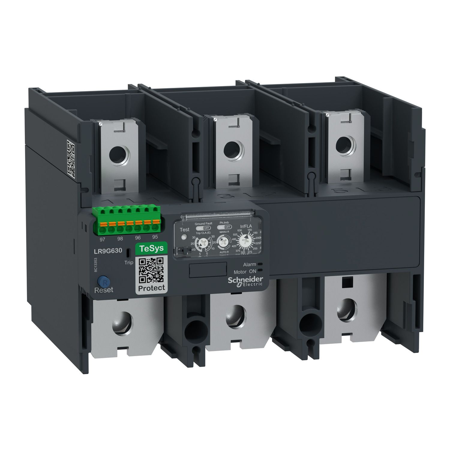 Picture of Electronic thermal overload relay,TeSys Giga,160-630 A,class 5E-30E,push-in control connection
