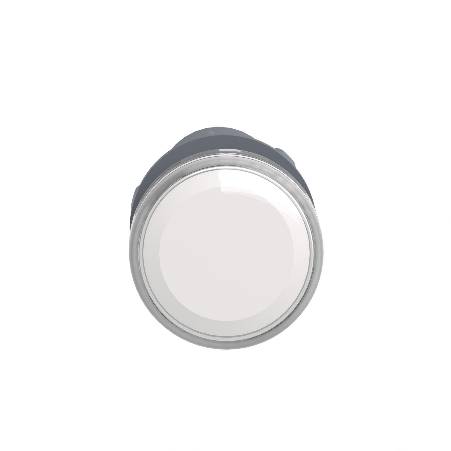 Picture of Monolithic pilot light, Easy Harmony XA2, plastic, white, 22mm, integral LED, screw clamp terminals, 12V AC DC