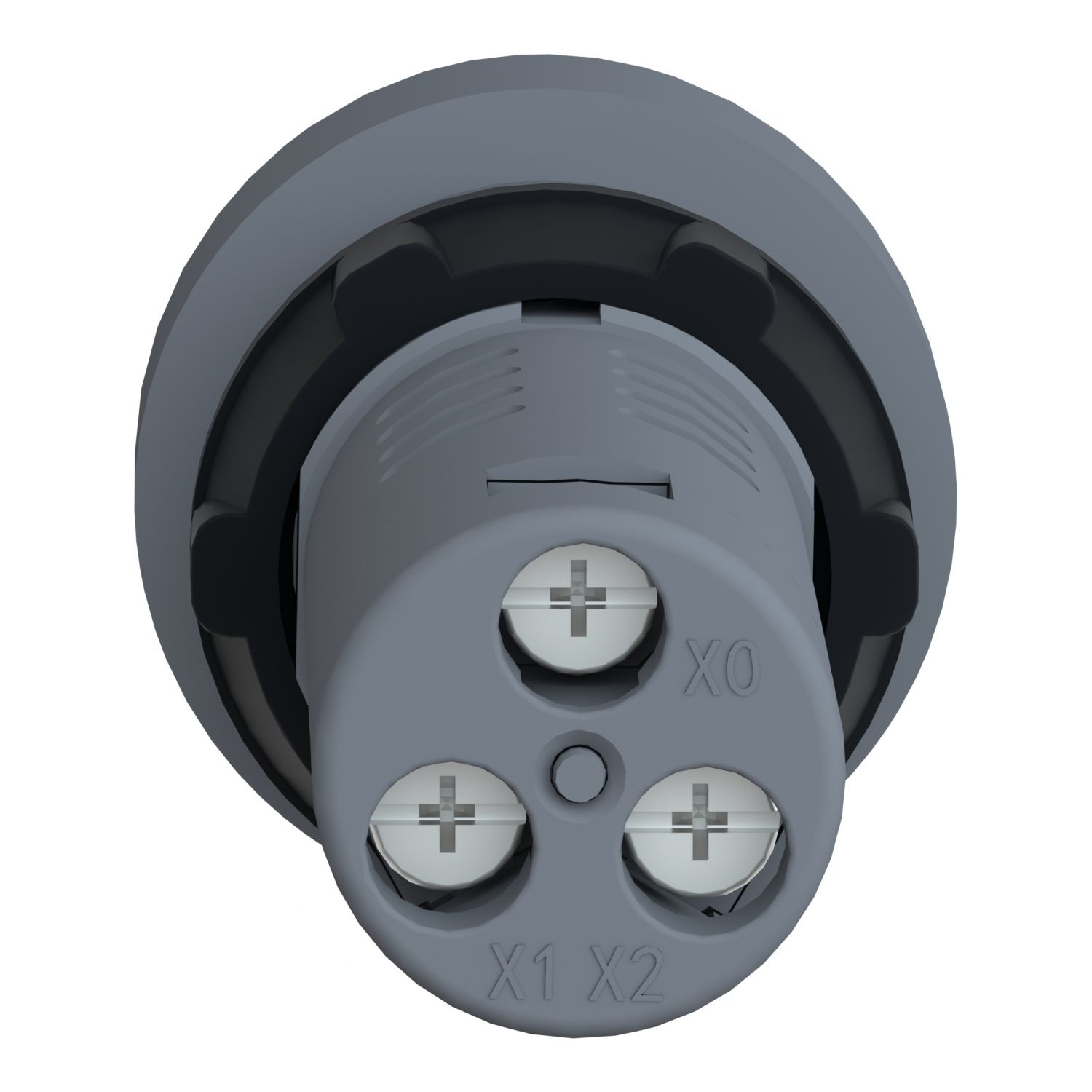 Picture of Monolithic pilot light, Easy Harmony XA2E, plastic, green red, 22mm, isolation switch indicator, screw clamp terminals, 110V AC