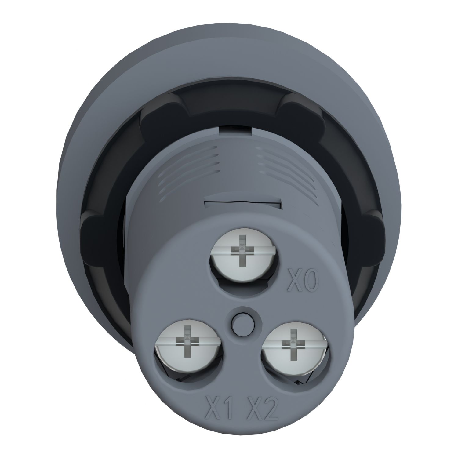 Picture of Monolithic pilot light, Easy Harmony XA2E, plastic, green red, 22mm, ground indicator, screw clamp terminals, 220 to 230V AC