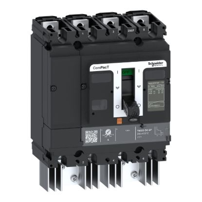 Picture of Circuit breaker, ComPacT NSX250 TM DC EP, 20kA/1500VDC, 4 poles, TM-DC EP trip unit 200A