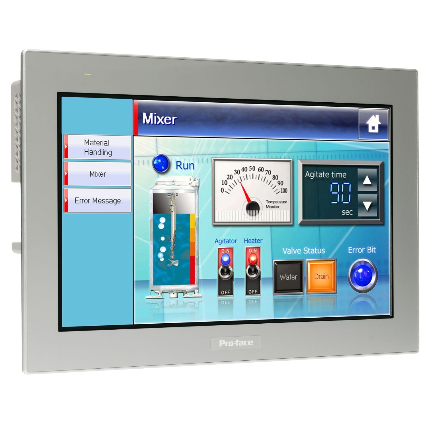 Picture of 15"W touch panel display, 2COM, 2Ethernet, USB host&device, 24VDC, GP-ProEX model
