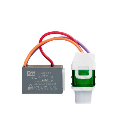 Picture of Mech Switch, Clipsal Iconic, 4-Position, Rotary Switch Off-1-2-3 Capacitor, 75VA, 250V