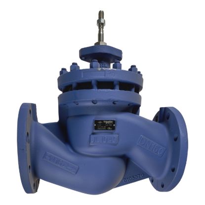 Picture of V222 Glove Valve, 2-Way, PN16, Flanged, Balanced plug, DN150, Kvs 350, Cast Iron Body, Stainless plug and seat, Max Glycol 50%, Stem up Closed