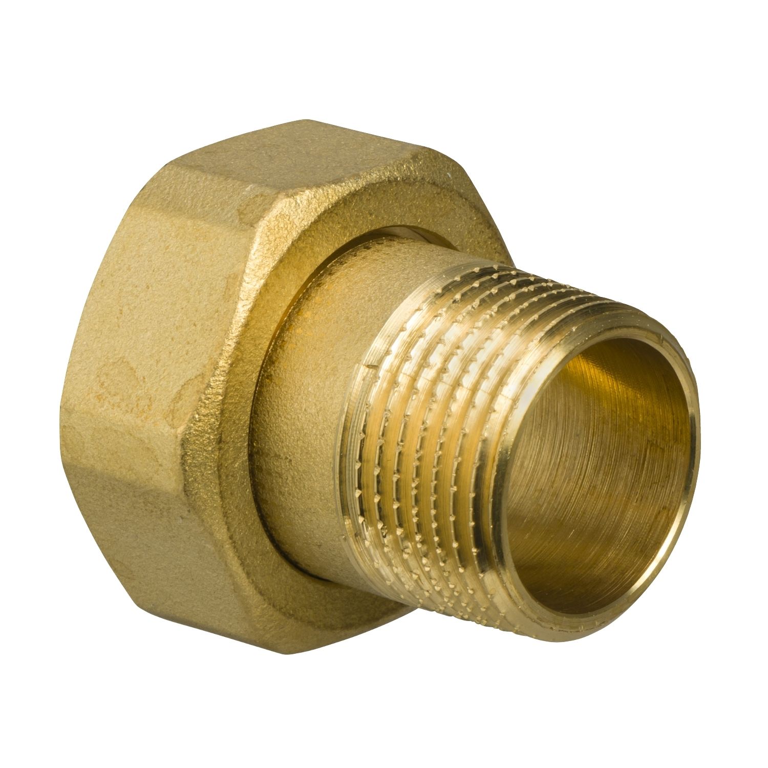 Picture of 2xDN20 External Threaded End Connections with Fibre Gaskets, G 1 to valve - R 3/4 (External taper) to pipe.