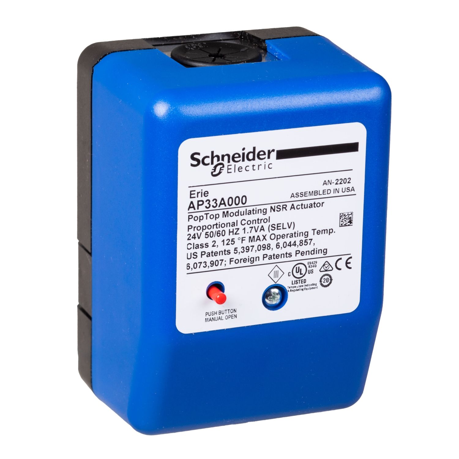 Picture of Act (AP33A000): Elec, Prop, 0-10 VDC/4-20mAdc, NSR, 24 VAC, No Leads, Rotary, N1, Erie PopTop