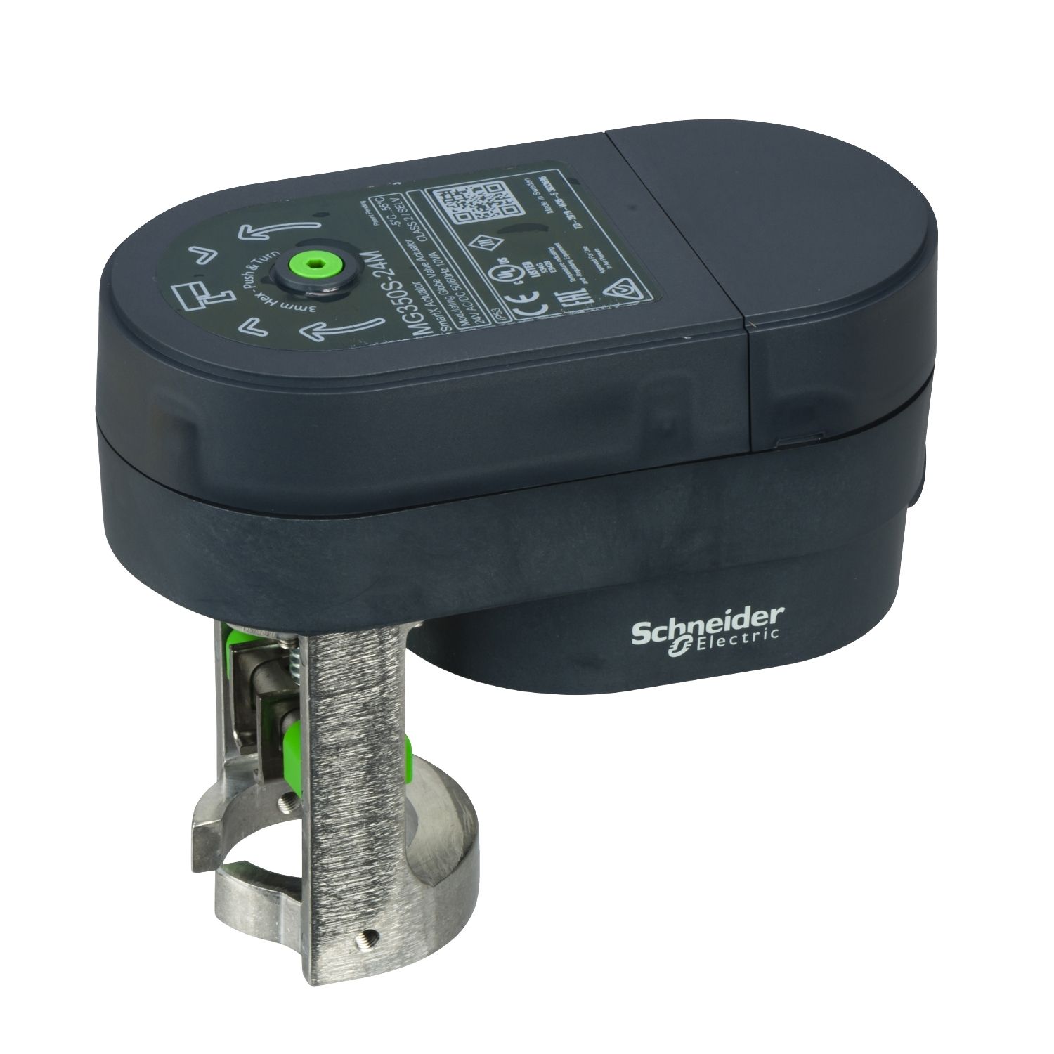 Picture of SpaceLogic MG350S Globe Valve Actuator, Modulating, Non-Spring Return, 24Vac/dc, 350N, LED, IP53, for Satchwell MXZ/VZX Valves