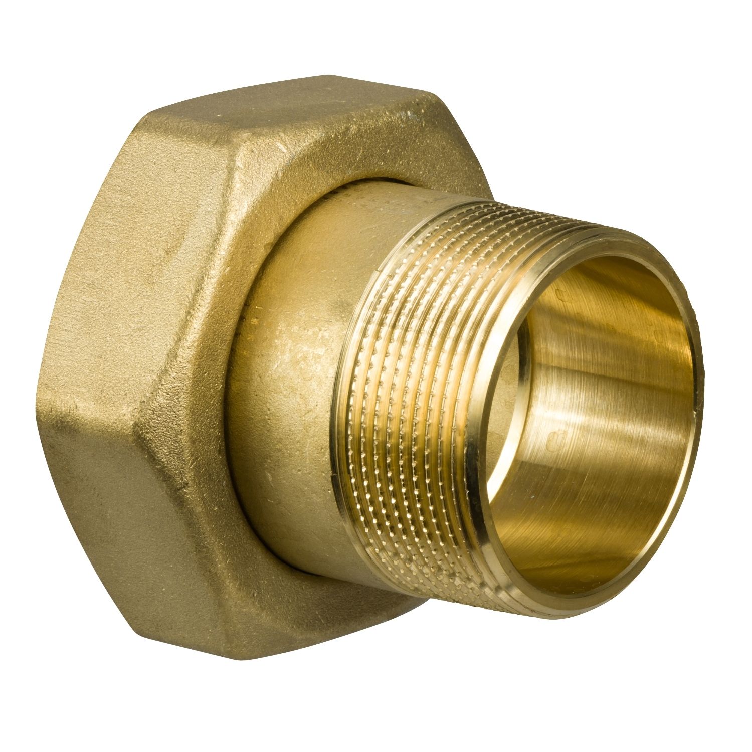 Picture of 2xDN50 External Threaded End Connections with Fibre Gaskets, G 2.1/2 to valve, R 2 (External taper) to pipe.