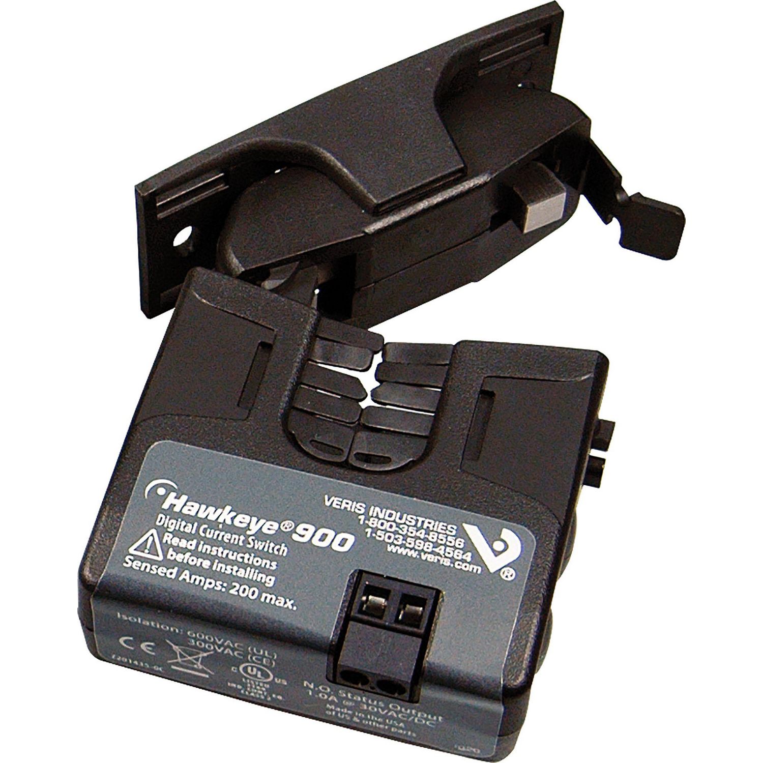 Picture of Current Switch: Fixed Trip Point, 1.5-200 Amp, Normally Open 1.0A@30VAC/DC Status Output, 1.5A or less Fixed Trip Point, Split-Core Housing, UL, CE