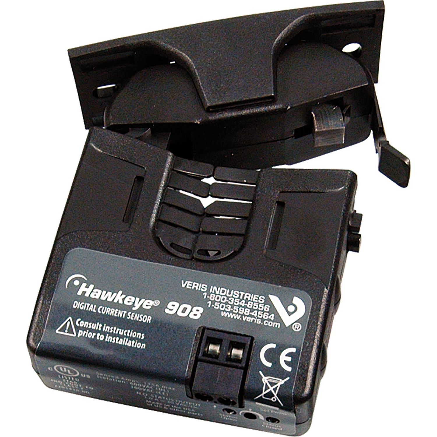 Picture of Current Switch: Adjustable Trip Point, 2.5-135 Amp Range, Normally Open 1.0A@30VAC/DC Status Output, 2.5A or less, Split-Core Housing, Status LED