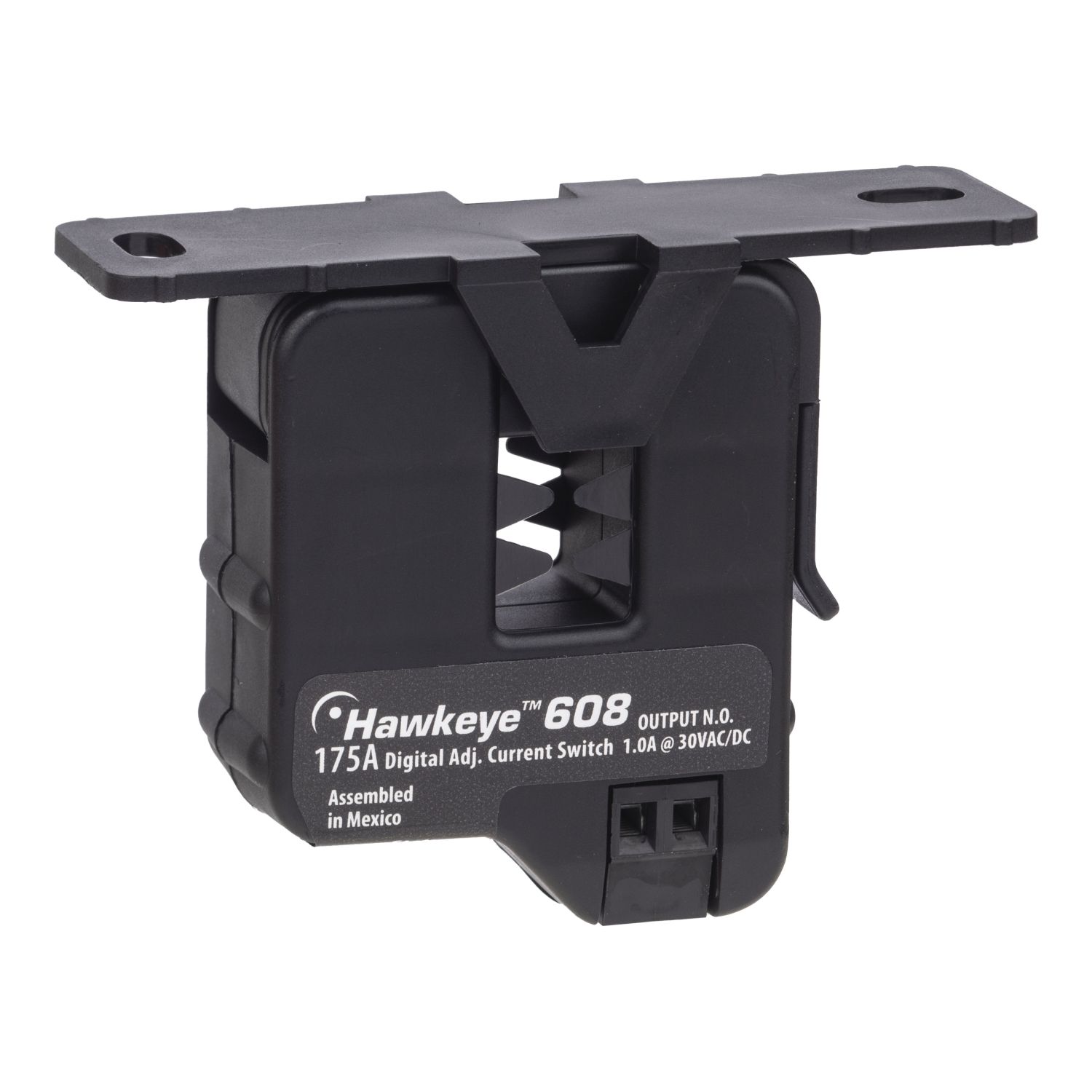 Picture of Current Switch: Adjustable Trip Point, 1.25-50 Amp Range, Normally Open 0.2A@120VAC/DC, 1.25A or less Minimum Trip Point, Split-Core Housing, LED