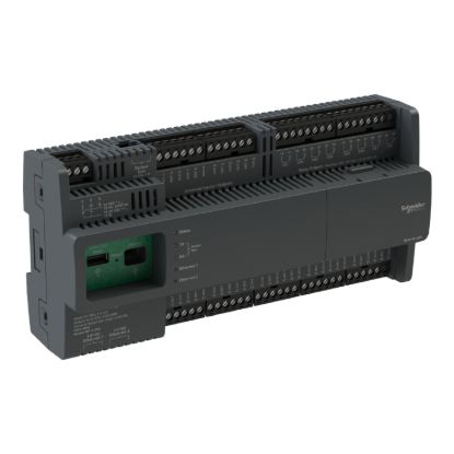 Picture of Controller, SpaceLogic IP, MP-C, BACnet/IP, 24 points, 4 universal input/output Type Uc, 4 Form A relay outputs, 16 universal input/output Type Ub