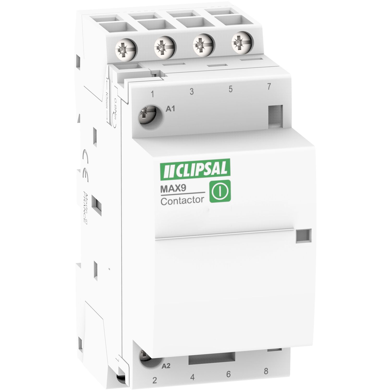 Picture of Contactor, MAX9, 4 NO, 25A, Ue=415VAC, Uc=240VAC, 2 Modules