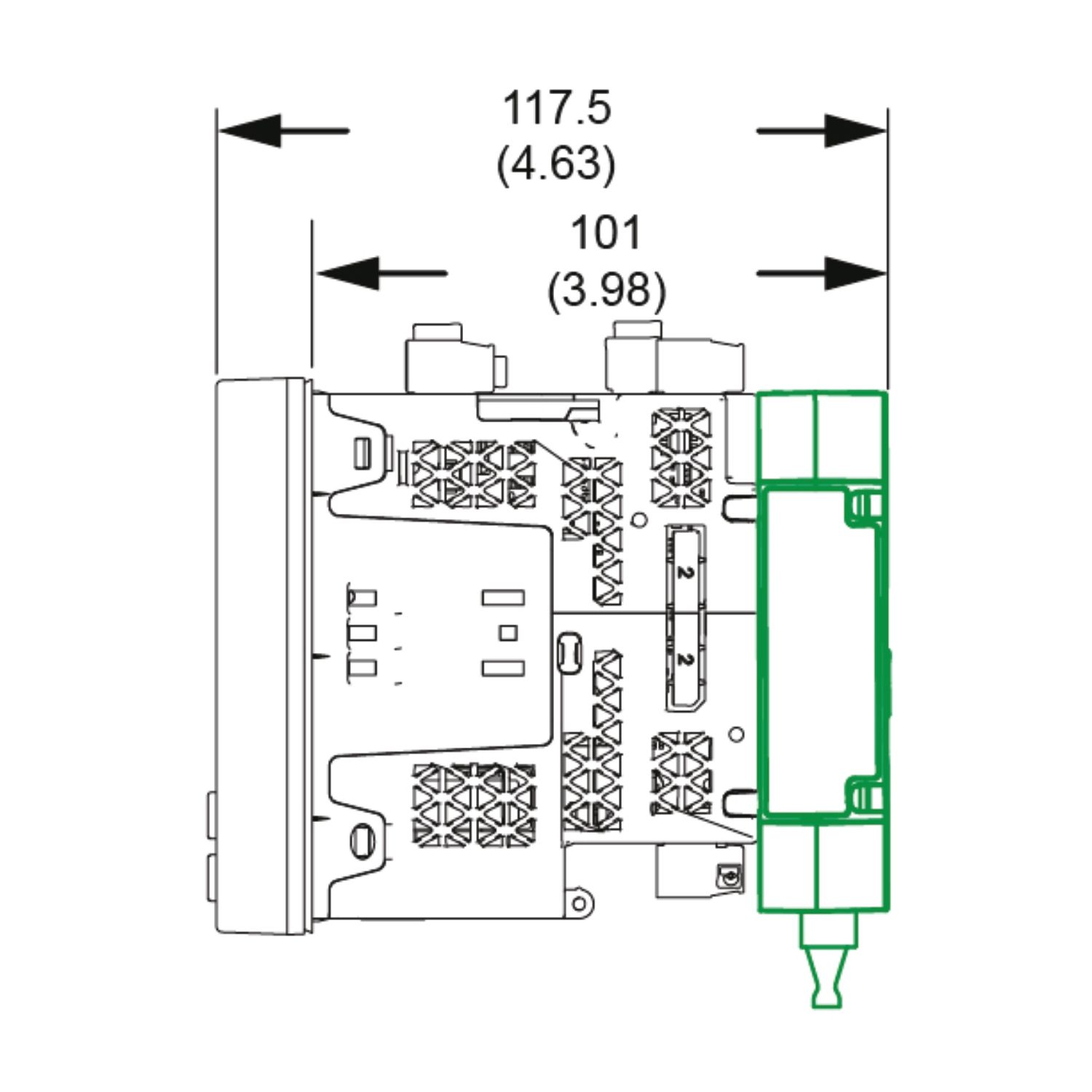 Picture of PowerLogic PM8000 - Communication Module - Fiber-Ethernet module
