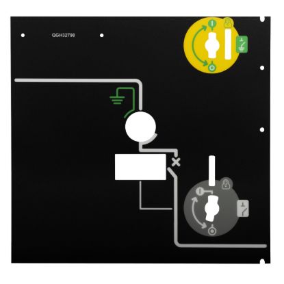Picture of Front cover, SM6-24, spare part, mimic panel, right DMV-D