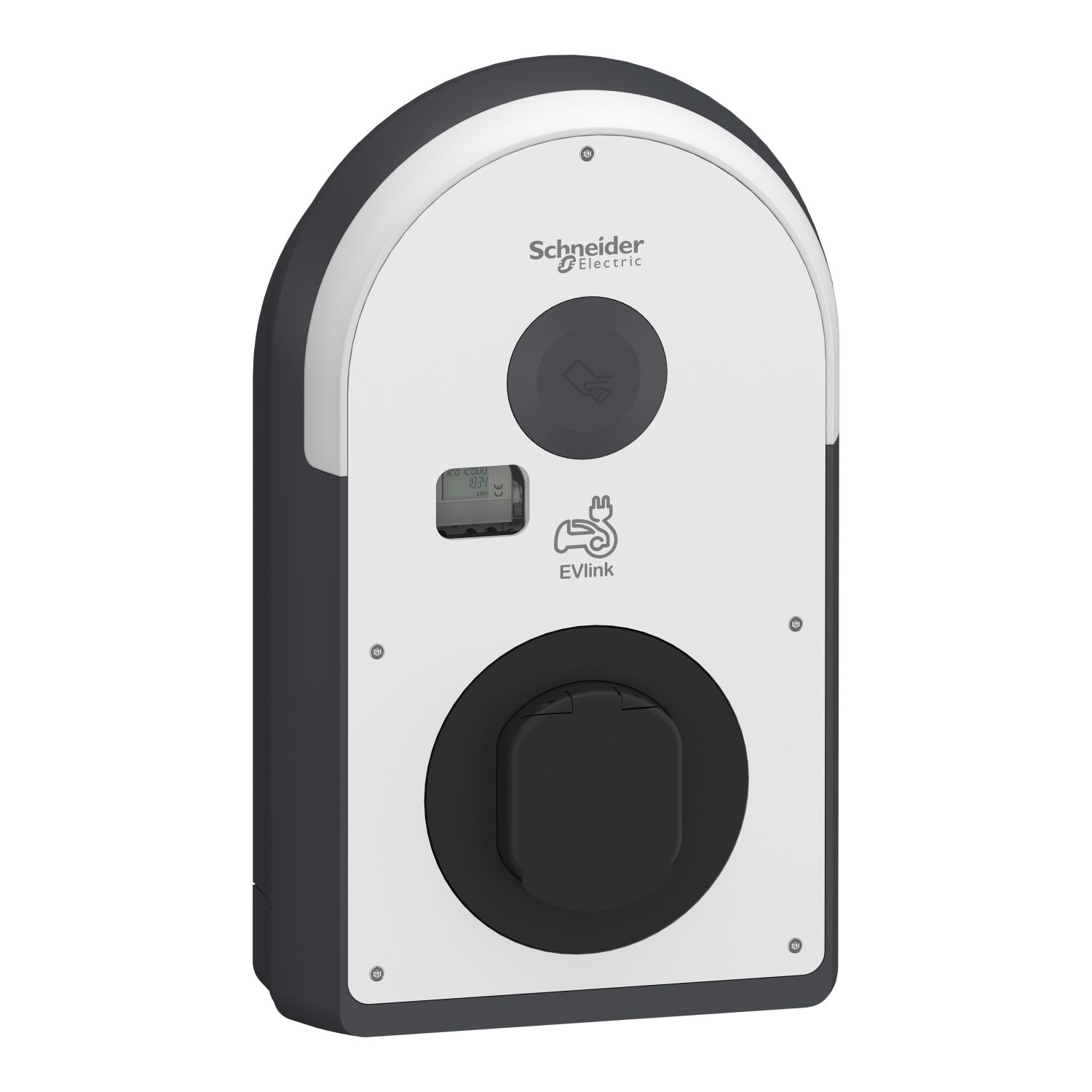 Picture of Charging station, EVlink Pro AC, AC Metal, 22kW, 32A, 3P+N, T2S socket-outlet, RDC-DD 6mA, MID meter