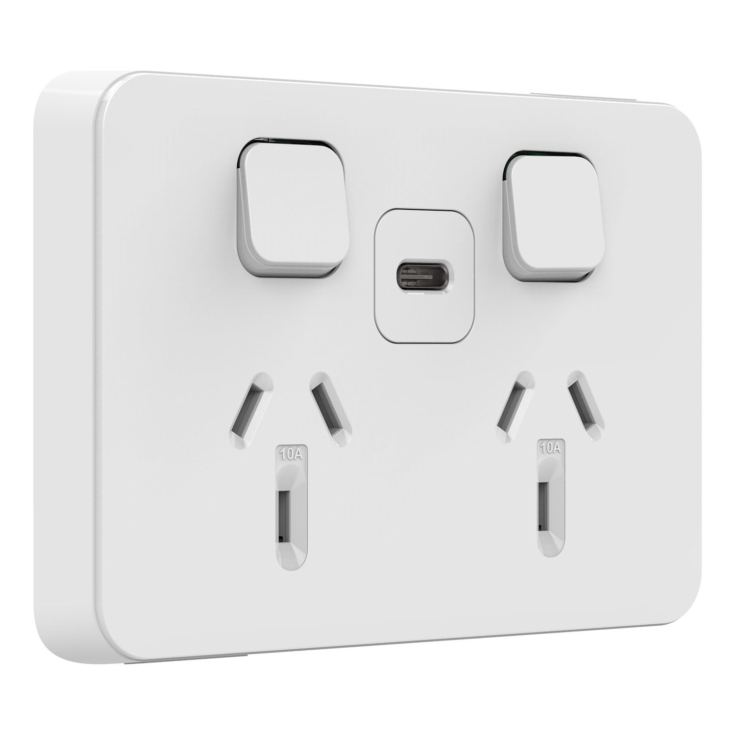 Picture of Twin Socket, Clipsal Iconic, USB Type C, Fast charger