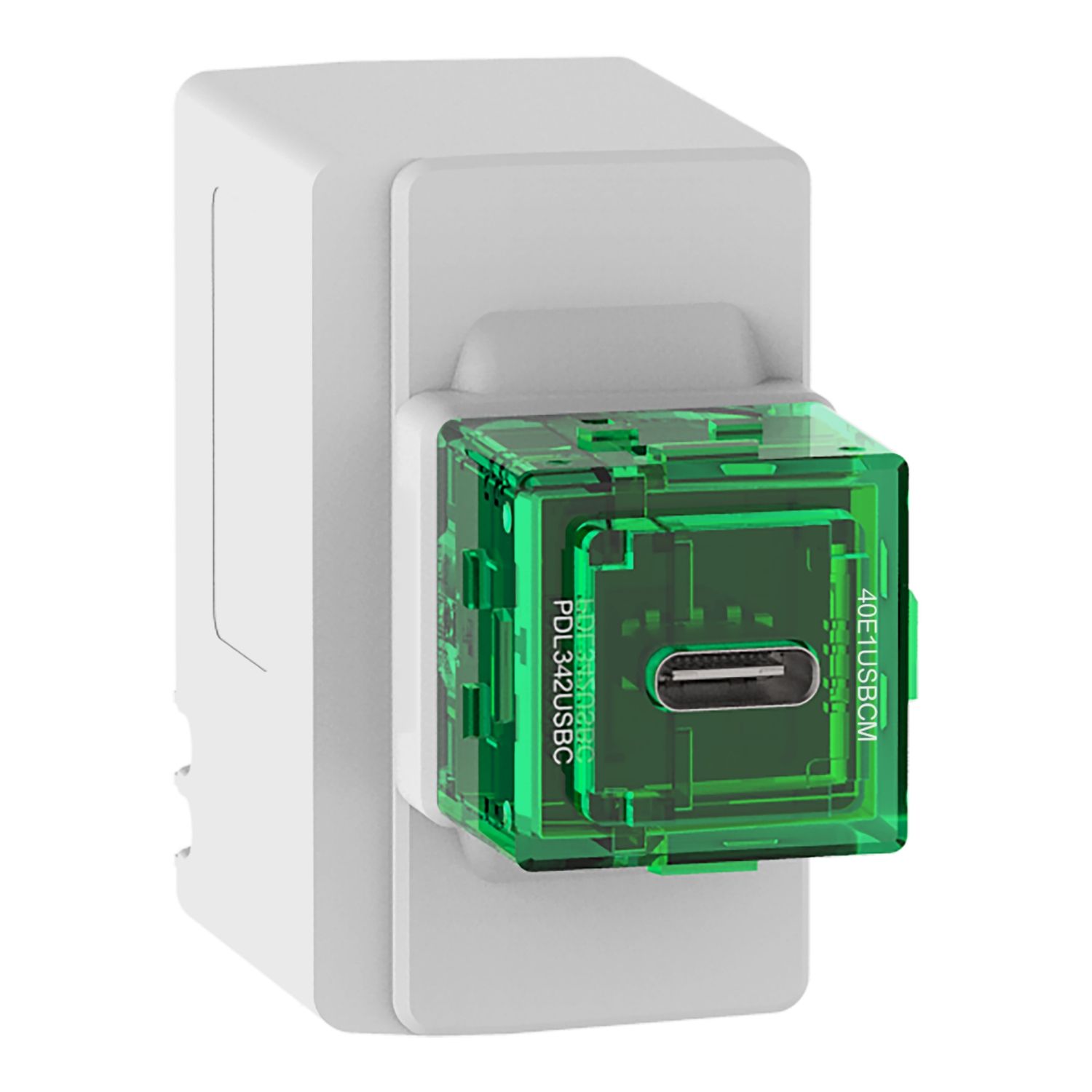 Picture of USB Type C Fast charger module for Pro Series and Iconic ranges, Clipsal Iconic, 25W, 220-240V AC