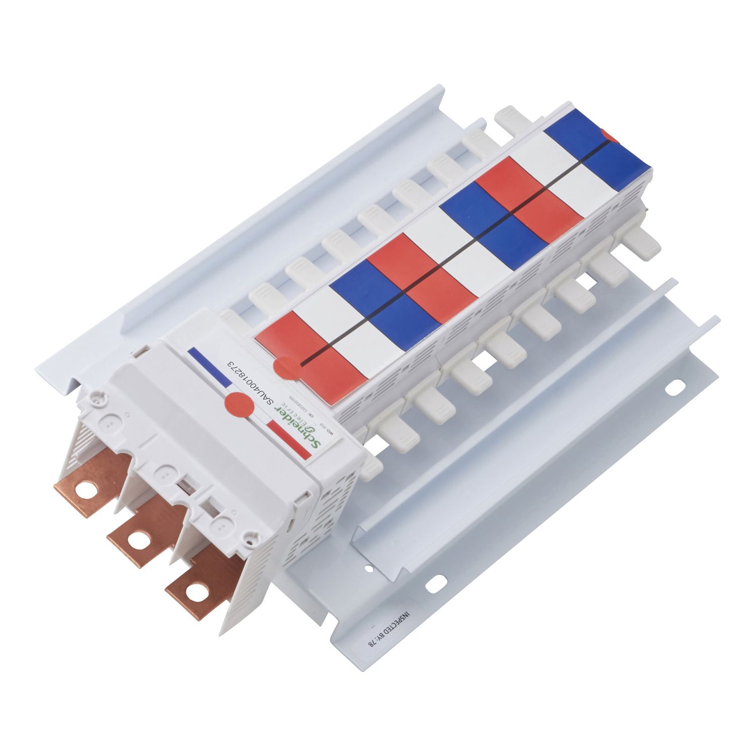 Picture of SAU Chassis 3PH, Acti9, 400A, 27mm for C120 MCB, 18 Poles, Top or Bottom Feed