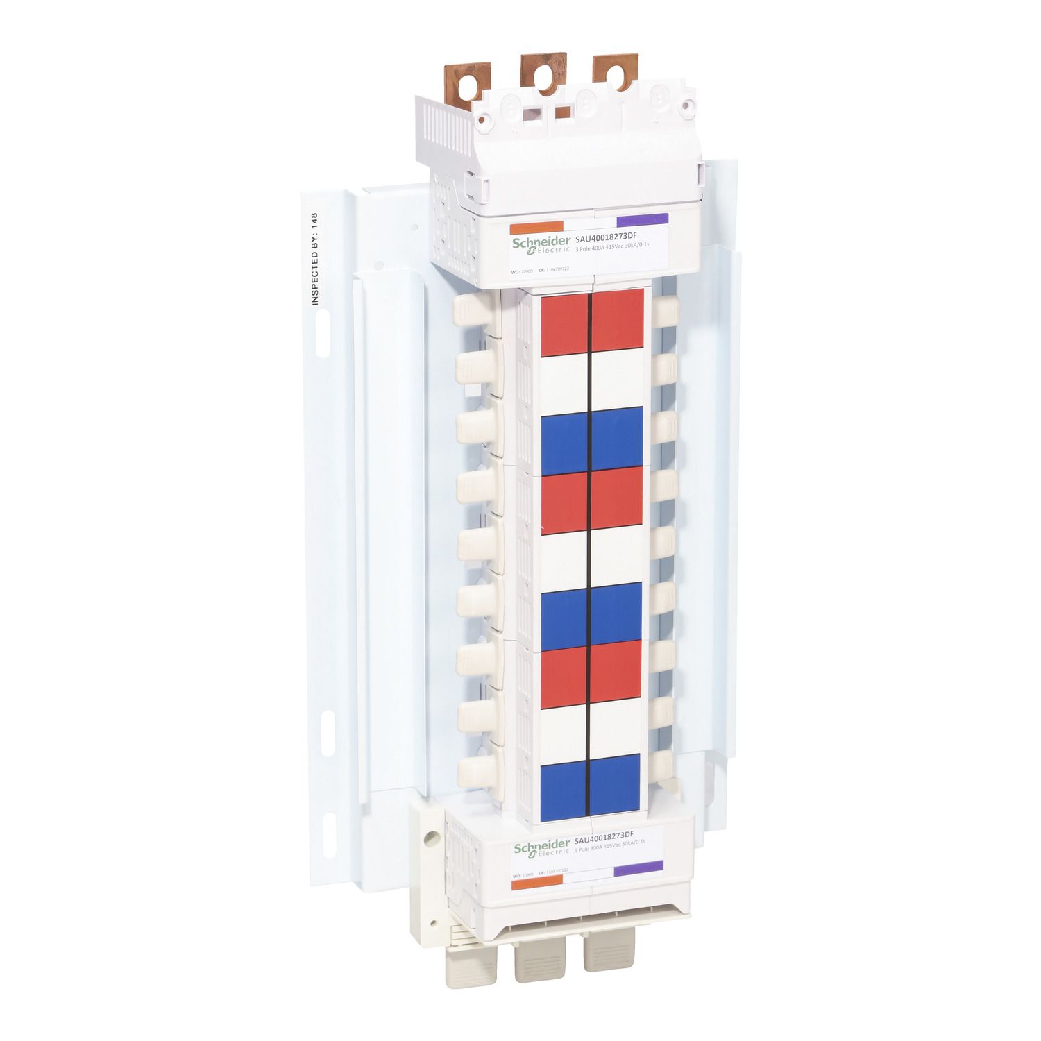 Picture of SAU Chassis 3PH, Acti9, 400A, 27mm for C120 MCB, 18 Poles, Dual Feed