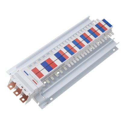 Picture of SAU Chassis 3PH, Acti9, 400A, Hybrid 18/27mm, 48 Poles, Top or Bottom Feed