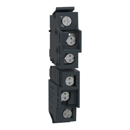 Picture of auxiliary contact, TransferPacT, indication for source I and souce II, frame 250A, frame 630A