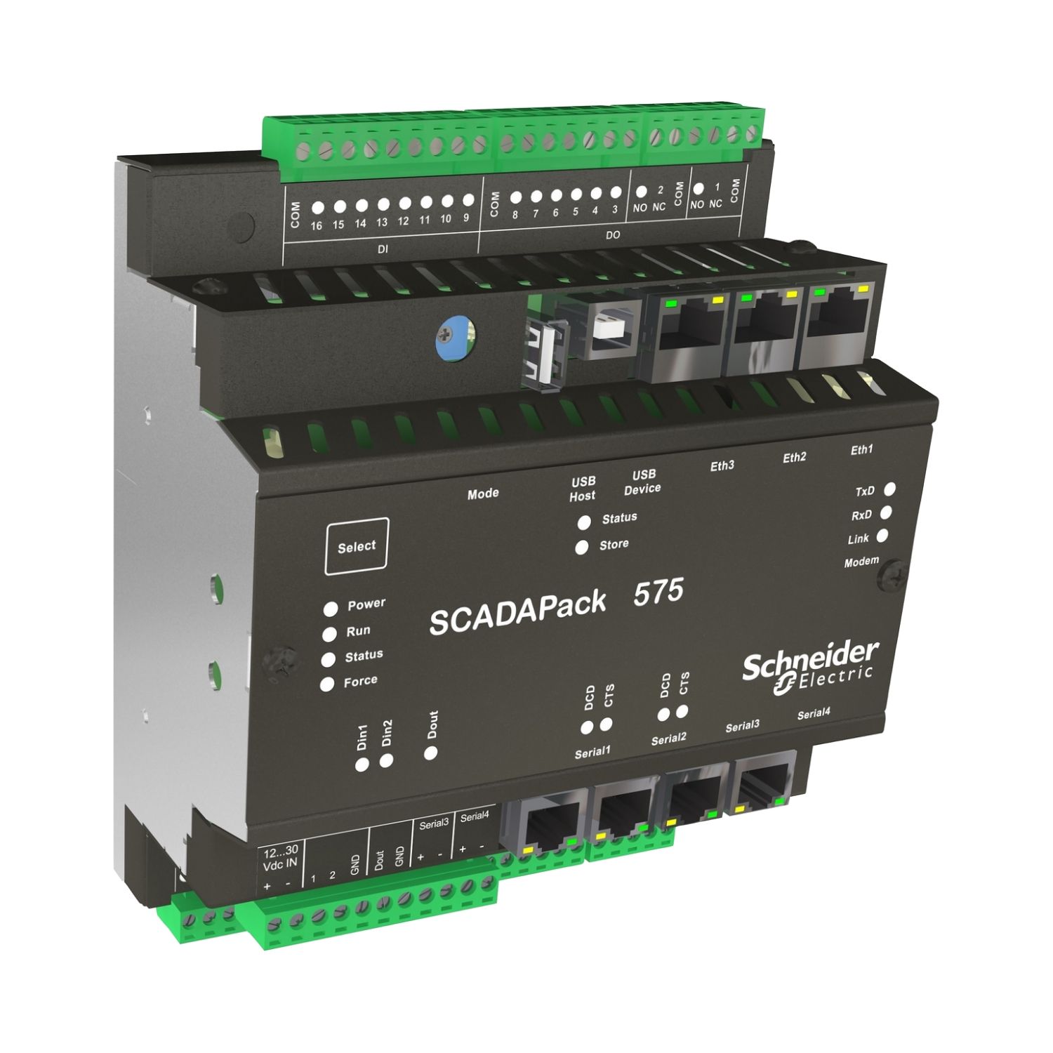 Picture of Smart RTU, SCADAPack57x, no flowrun license, 18 DI, 6 AI, 9 DO, 2 AO