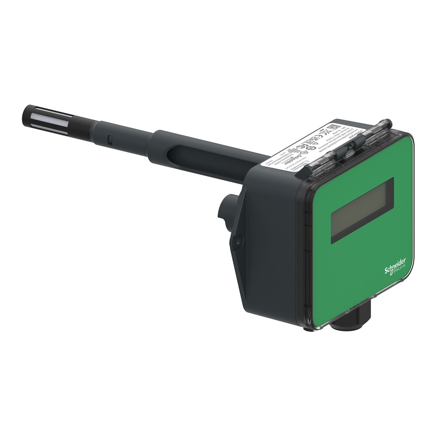 Picture of Air quality sensor, SpaceLogic Sensors, SCD2 Series, CO2, LCD display, BACnet, Modbus, humidity, temperature transmitter, VOC, particulate matter