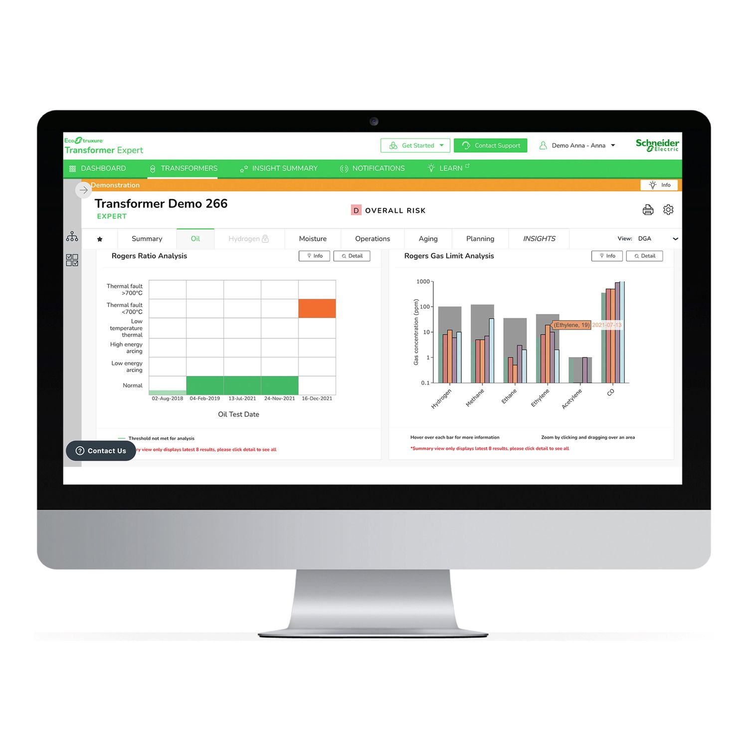 Picture of Subscription, EcoStruxure Transformer Expert Essential, 1 year, offline DGA historian and interpretation tool