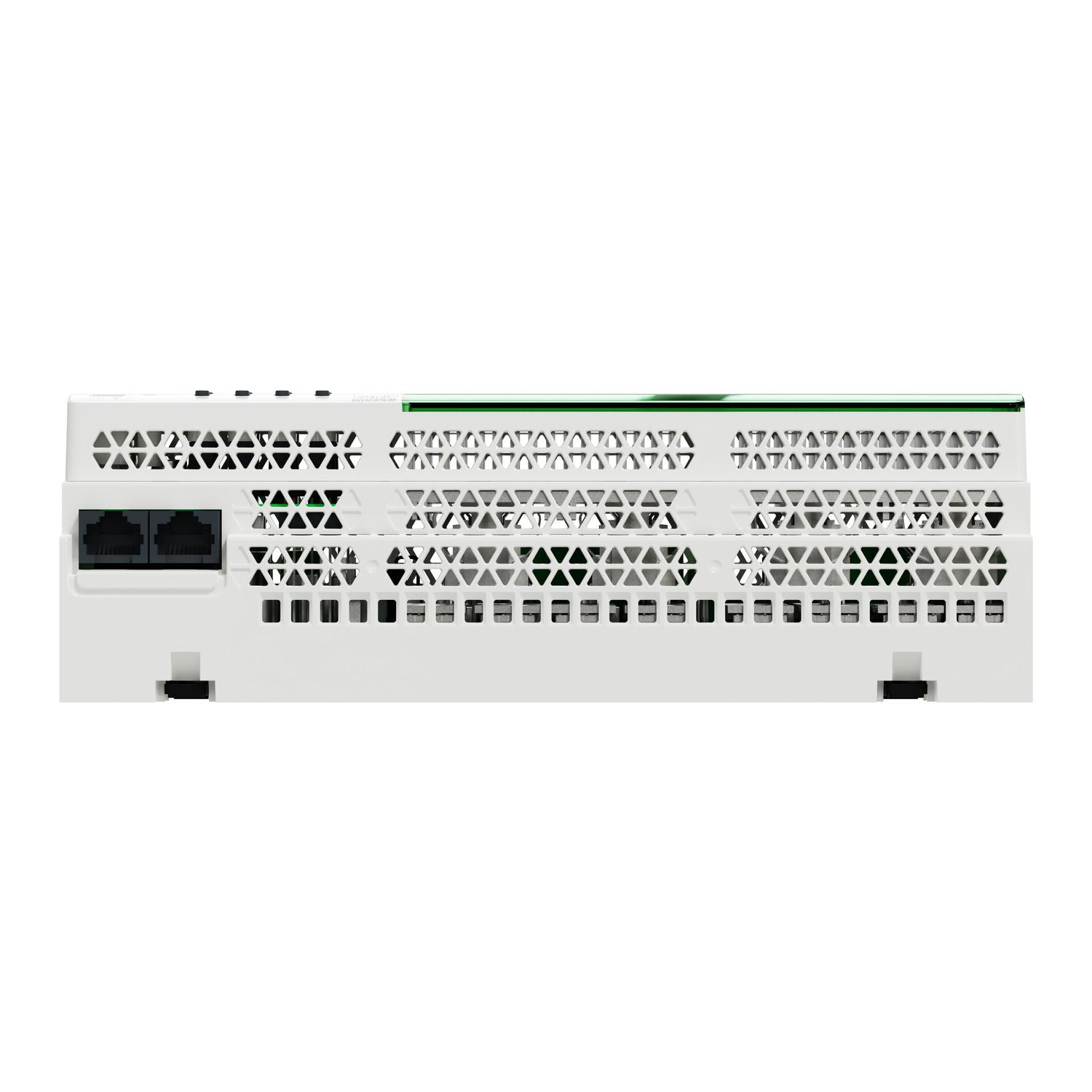 Picture of Dimmer, SpaceLogic C-Bus, 8 channel, 1A per channel, DIN rail mount, inbuilt switchable C-Bus power supply, white
