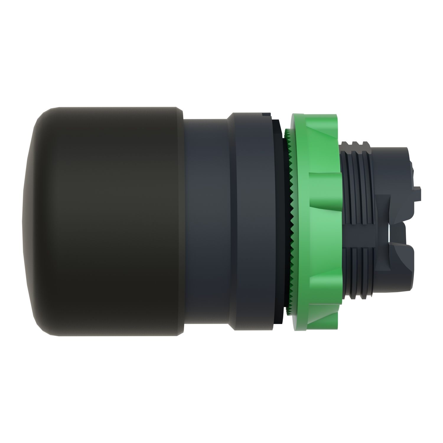 Picture of Head for non illuminated pushbutton, Harmony XB5, plastic, black, mushroom 30mm, 22mm, spring return