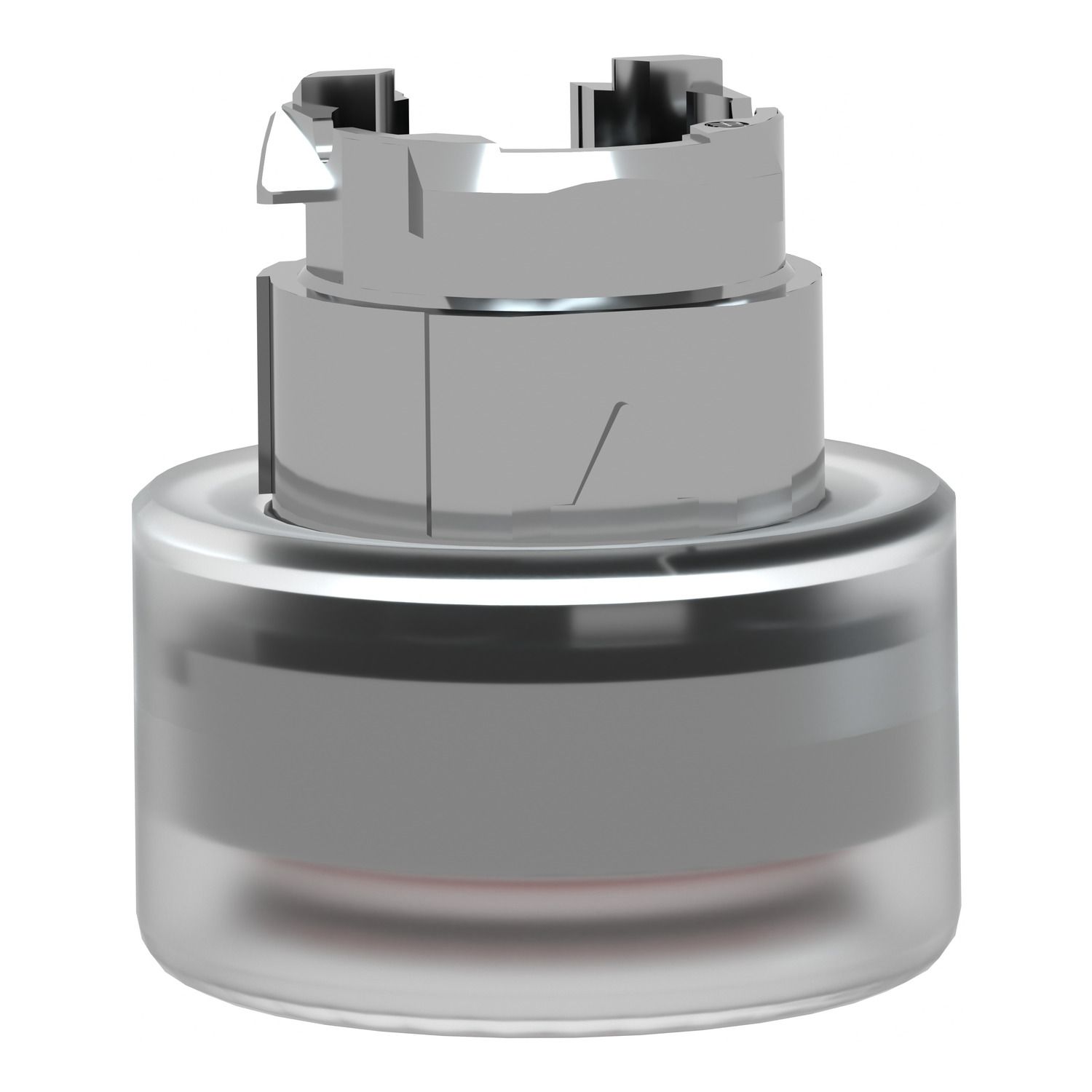 Picture of Head for non illuminated push button, Harmony XB4, metal, flush, red, 22mm, spring return, booted, unmarked