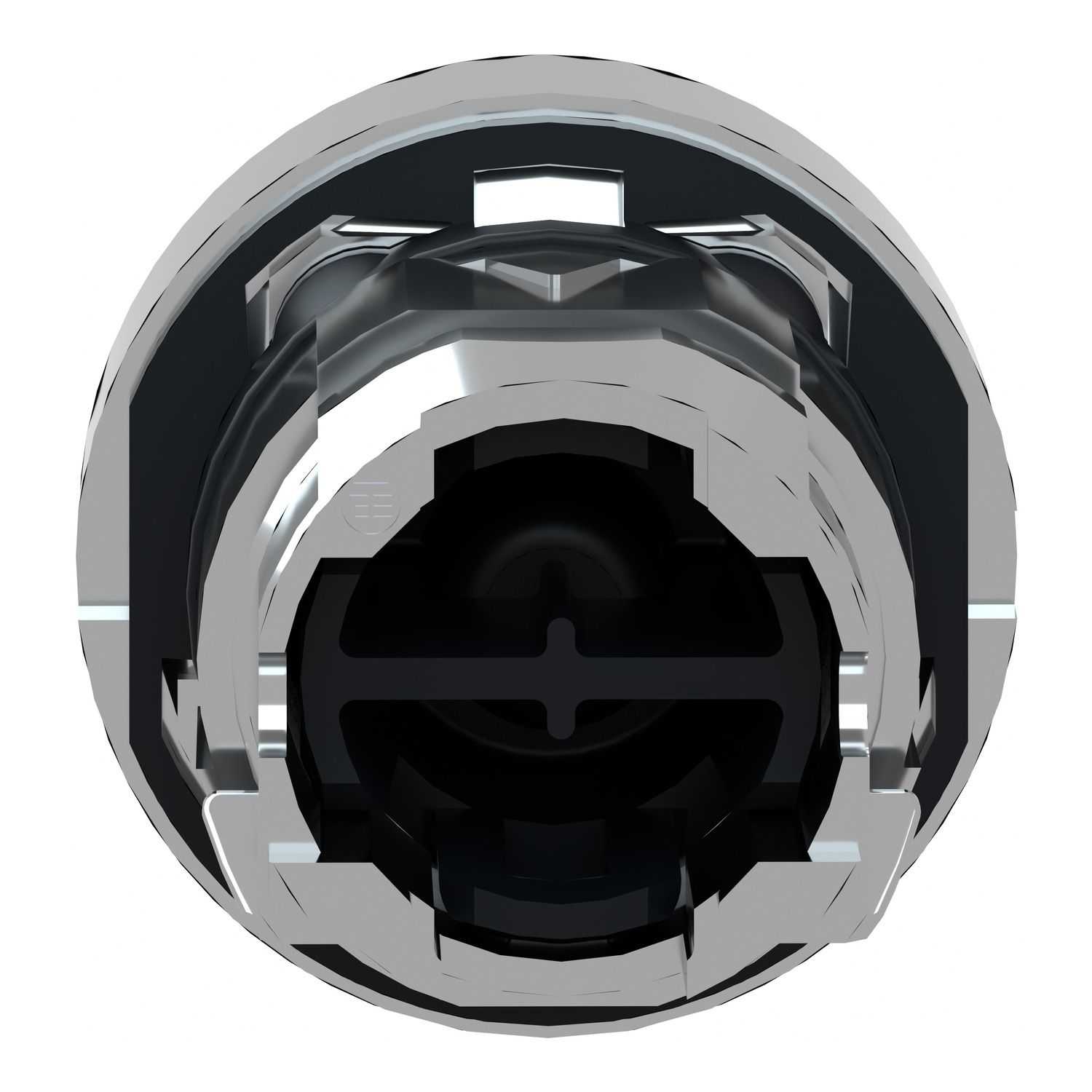 Picture of Projecting push button head 40mm, Harmony XB4, metal, red, 22mm, spring return, marked STOP