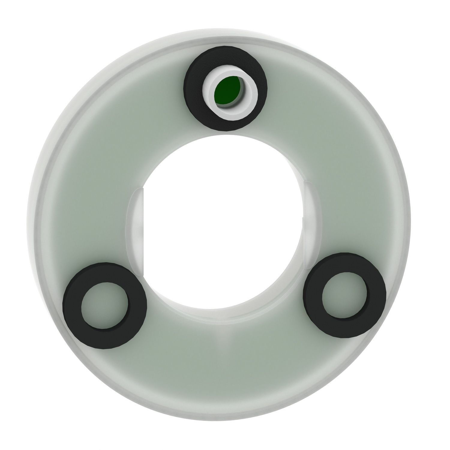 Picture of Illuminated unmarked legend ring, Harmony XB5, 60mm, plastic, yellow, red fixed integral LED, 110...120V AC