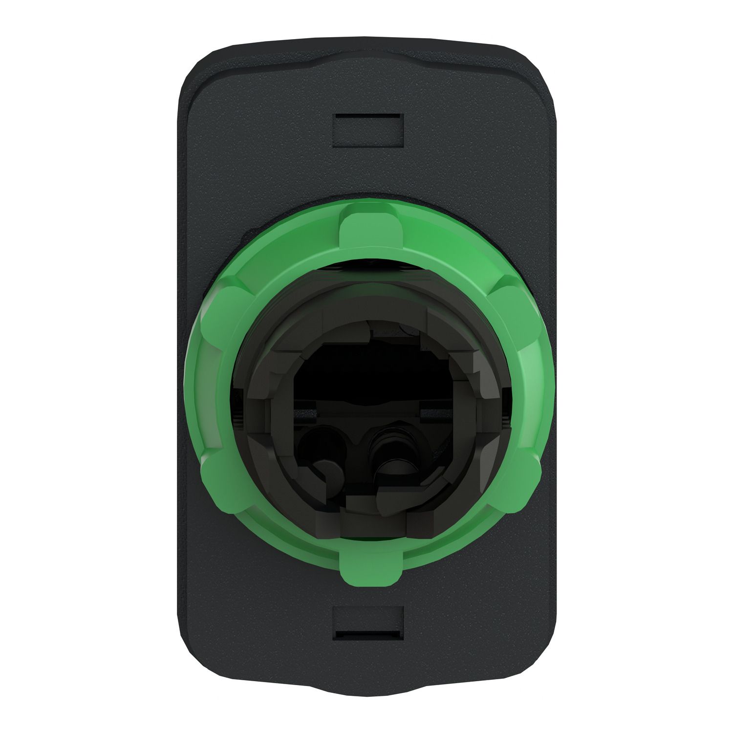 Picture of Head for double headed push button, Harmony XB5, plastic, 22mm, 1 green flush marked I + 1 red flush marked O