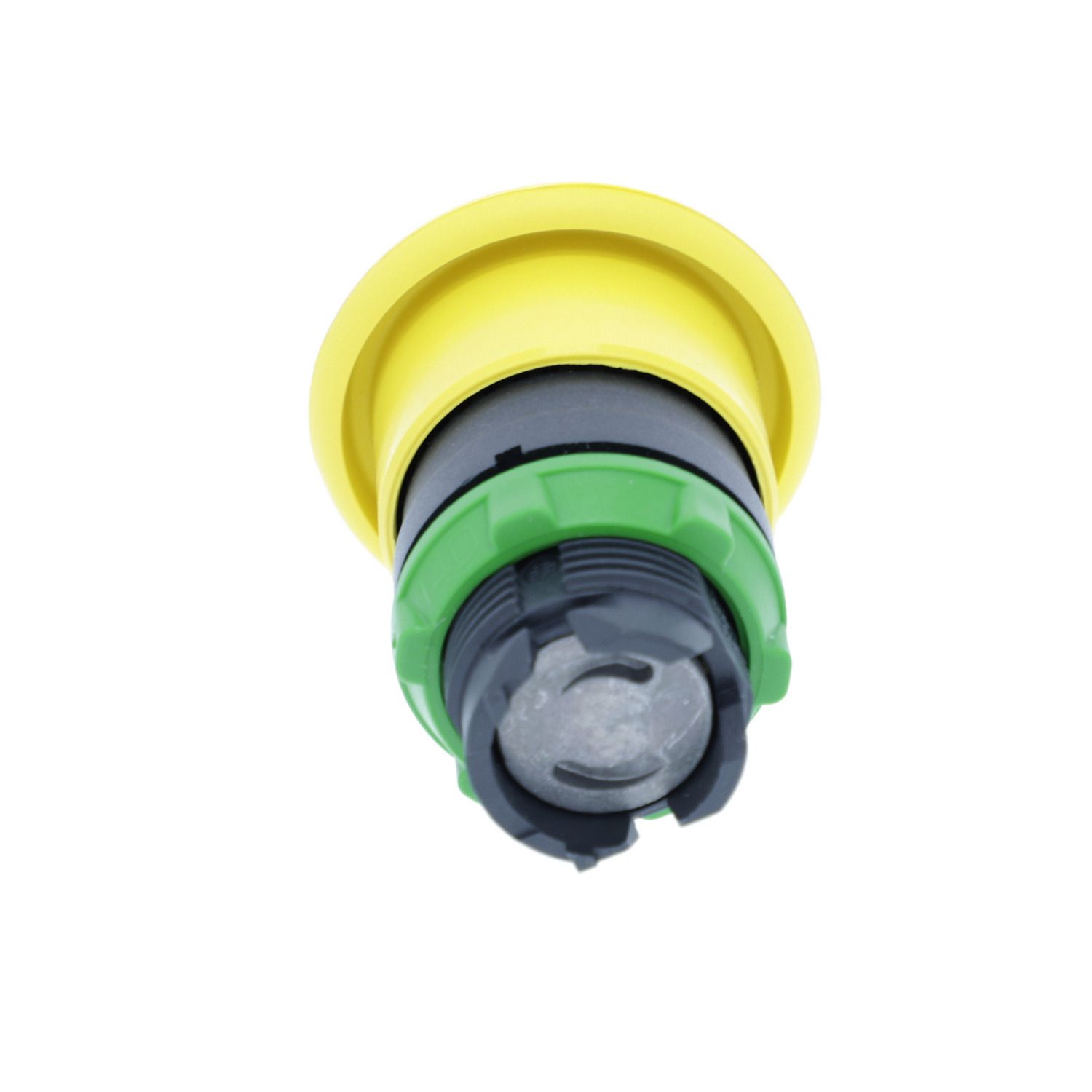 Picture of Head for non illuminated pushbutton, Harmony XB5, plastic, yellow, mushroom 40mm, 22mm, spring return