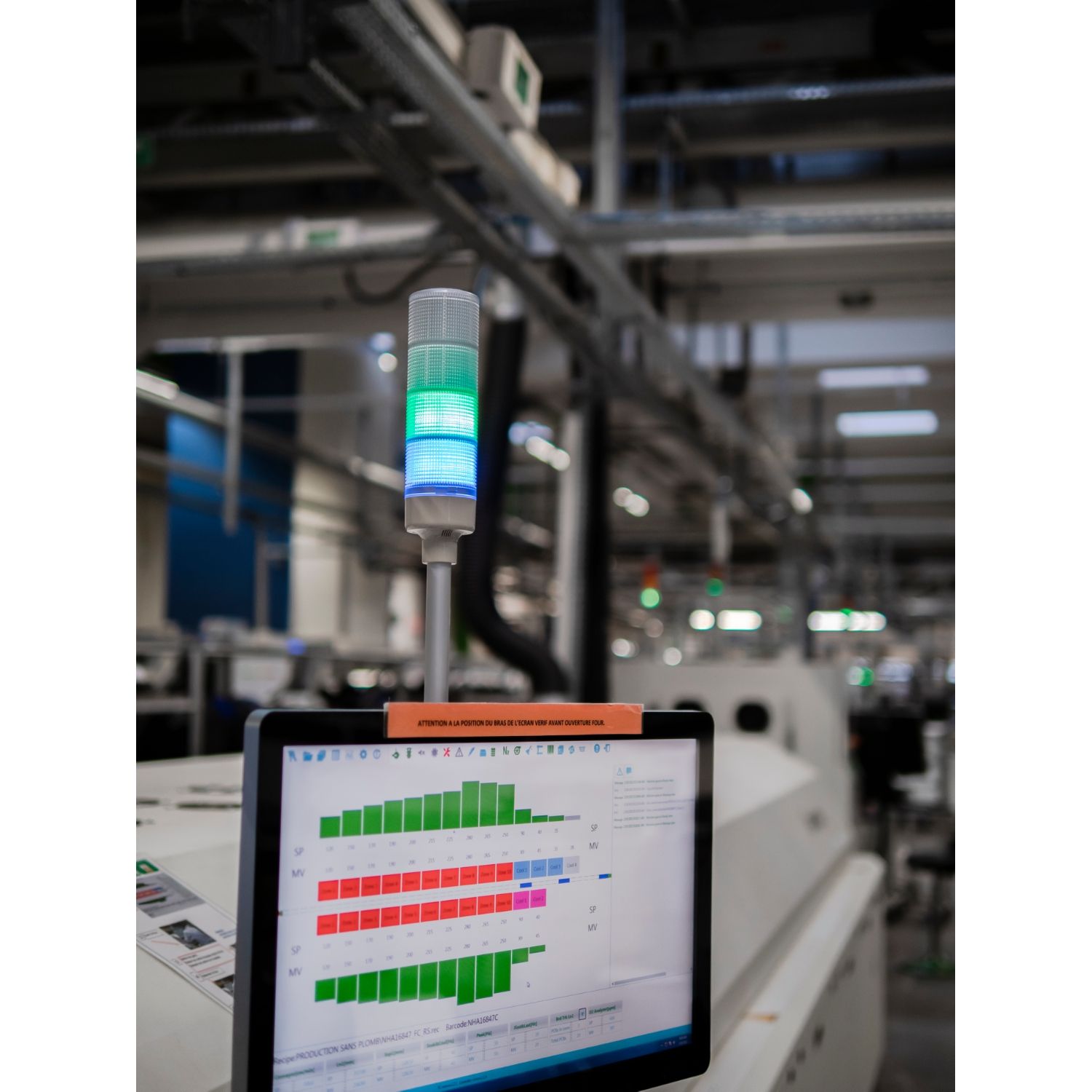 Picture of Pre assembled USB programmable tower lights, Harmony XVGU, multi color, 60mm, steady flashing LED, buzzer
