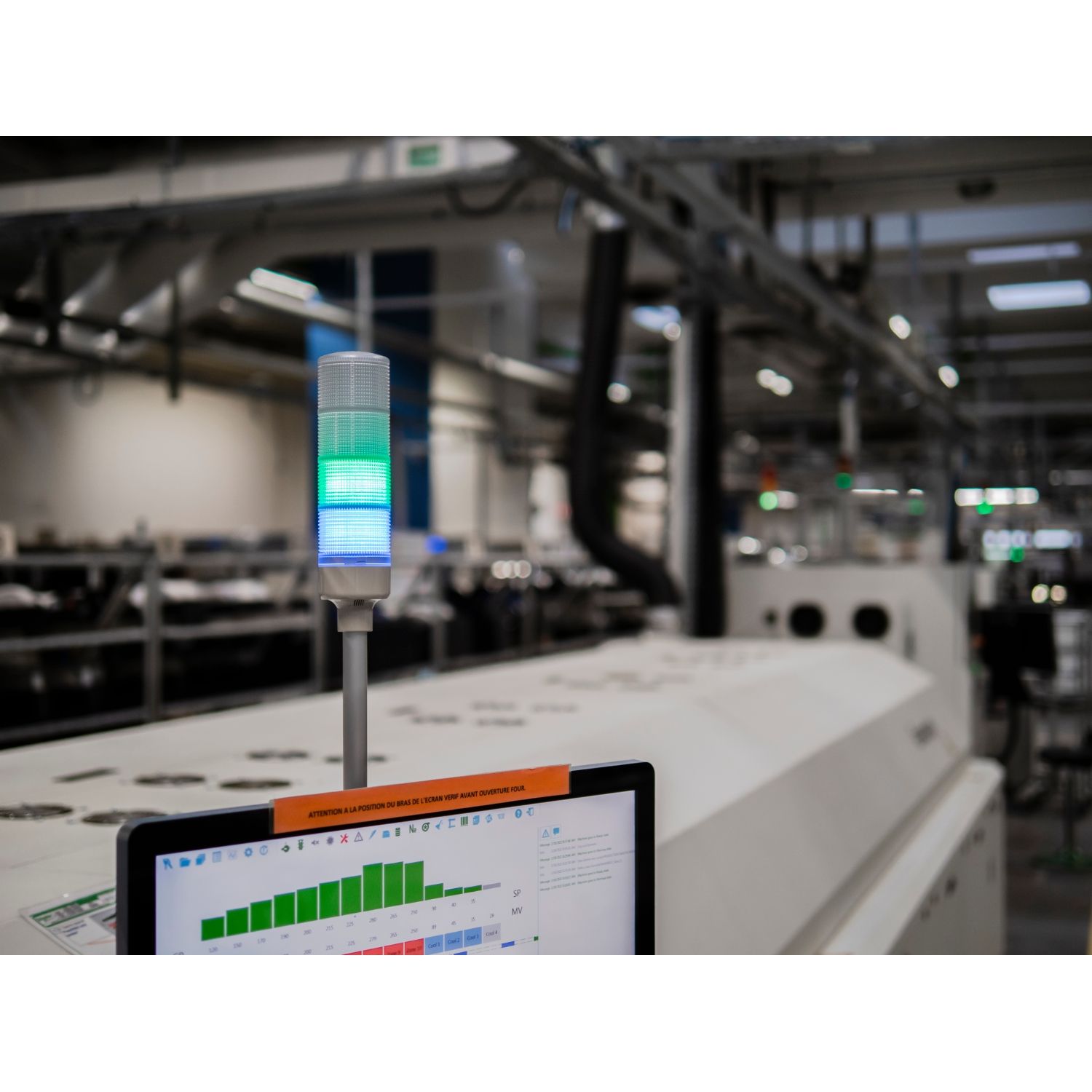 Picture of Pre assembled USB programmable tower lights, Harmony XVGU, multi color, 60mm, steady flashing LED, buzzer