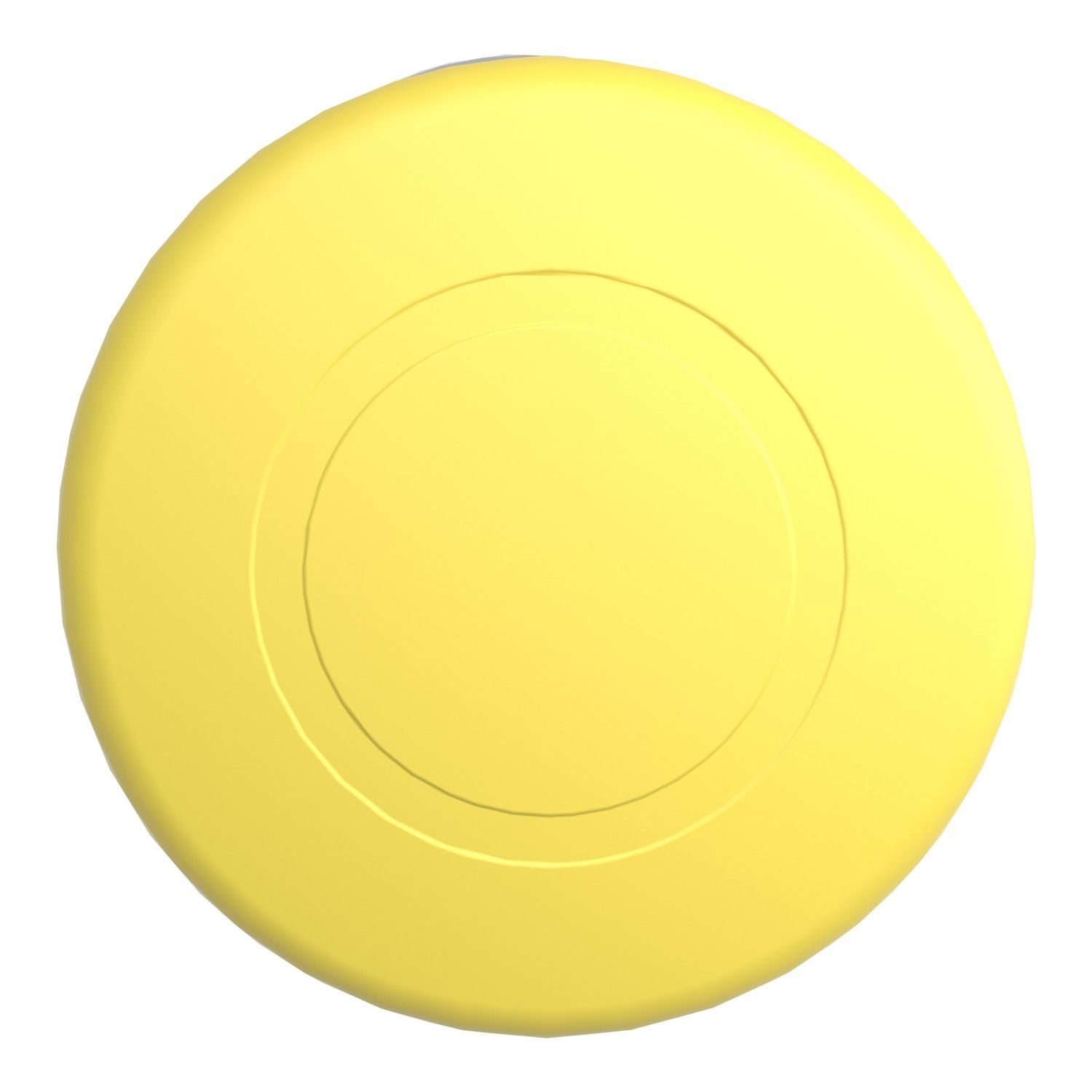 Picture of Mushroom push button head 40mm, Harmony XB4, metal, yellow, 22mm, latching push pull