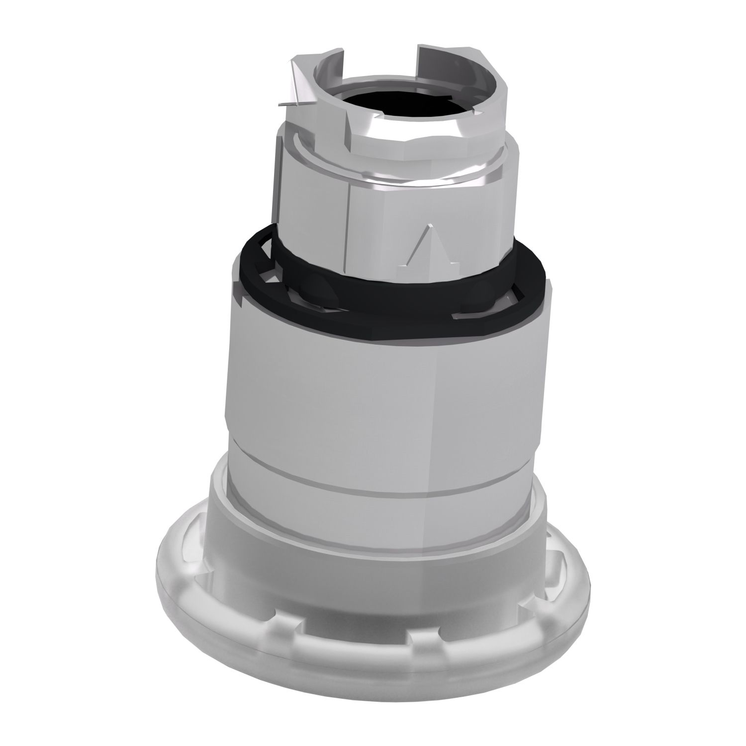 Picture of Head for illuminated push button, Harmony XB4, metal, white mushroom 40mm, 22mm, universal LED, spring return